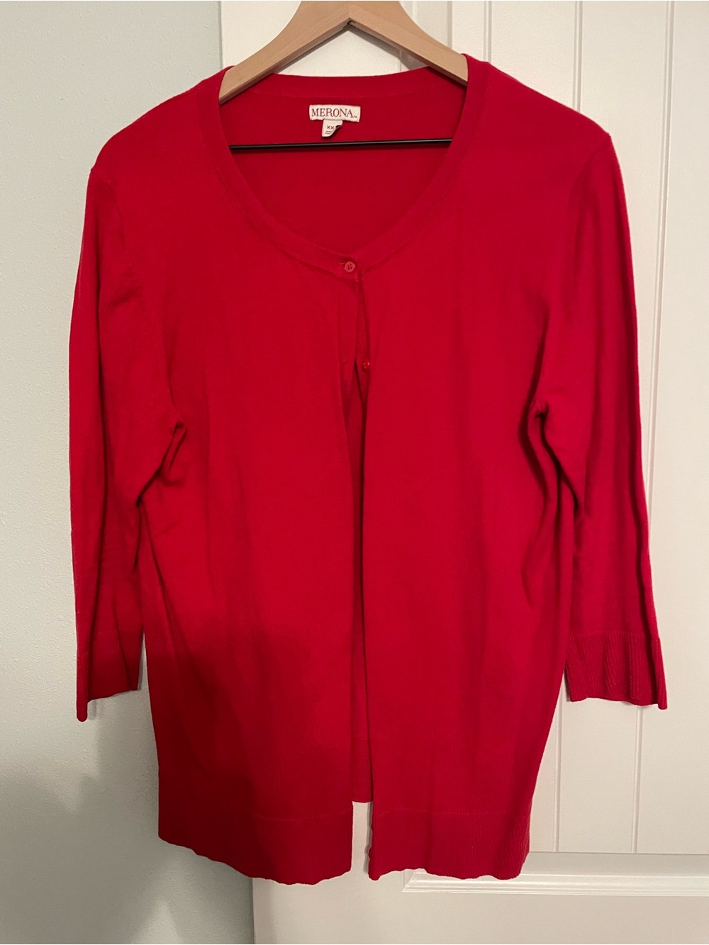 Merona Bright Red Crewneck cardigan